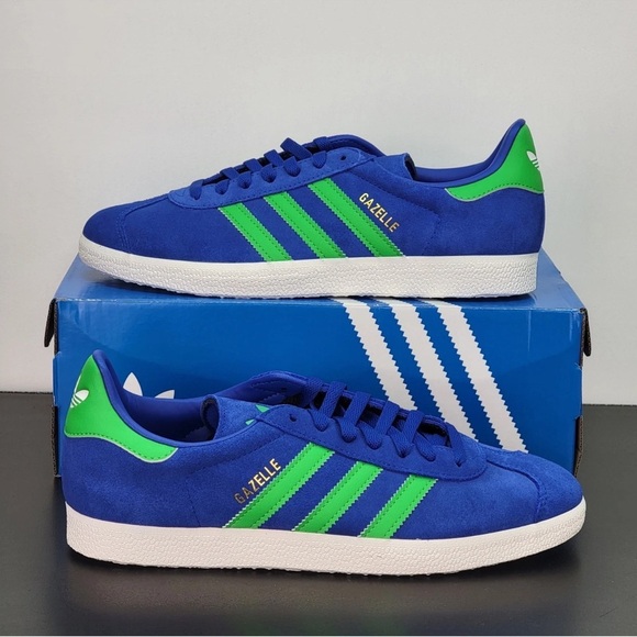 New with Damaged Box Adidas Gazelle Men\'s Size 11 Shoes Blue Green Athletic main image 9